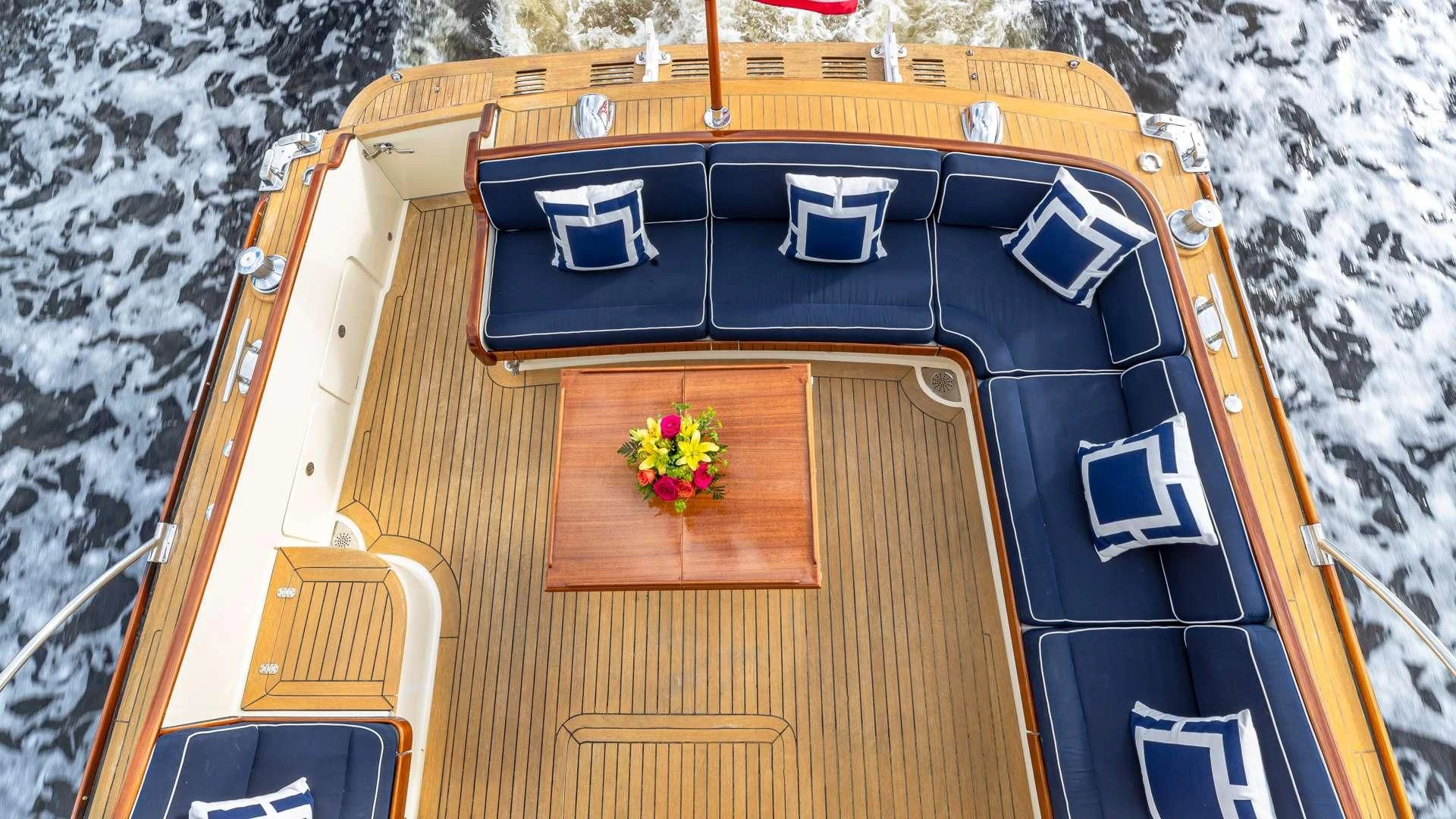 a toy on a table aboard FALCON Yacht for Sale