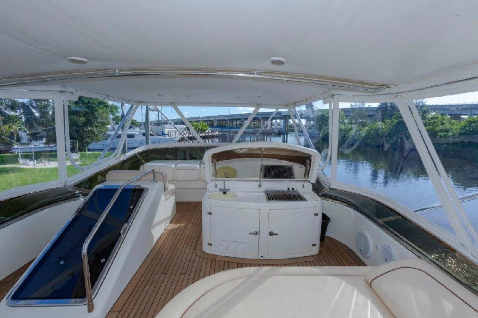 inside of a car aboard EL FARAON Yacht for Sale