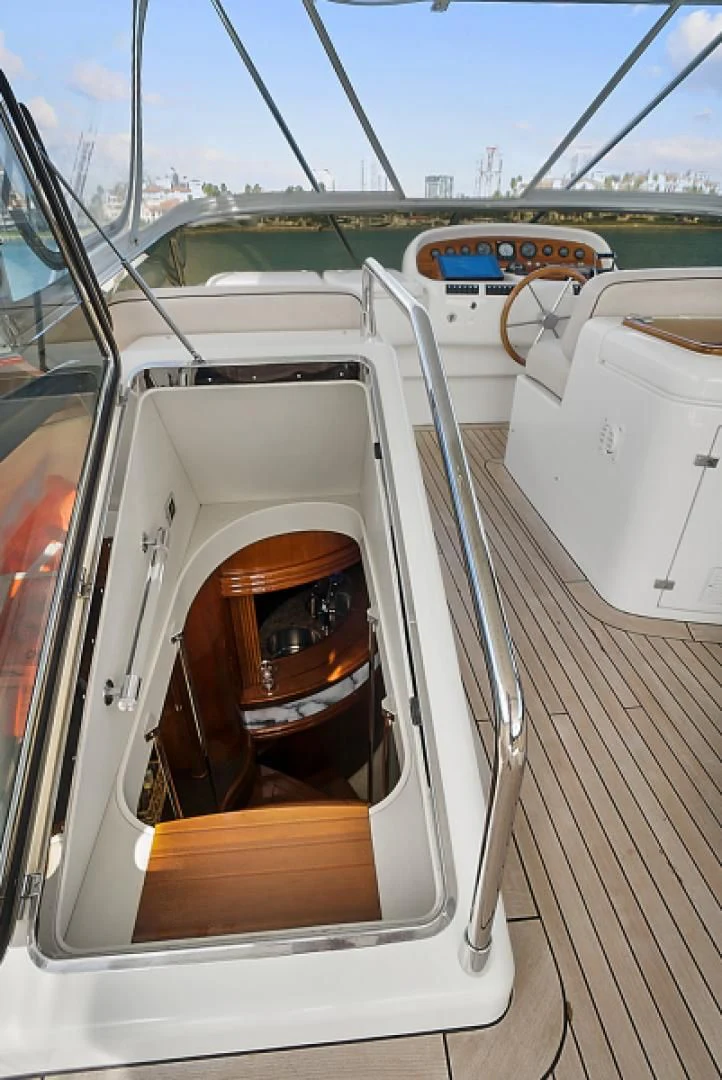 the inside of a car aboard EL FARAON Yacht for Sale