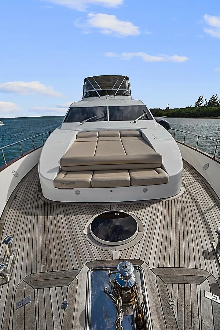 a boat on a deck aboard EL FARAON Yacht for Sale