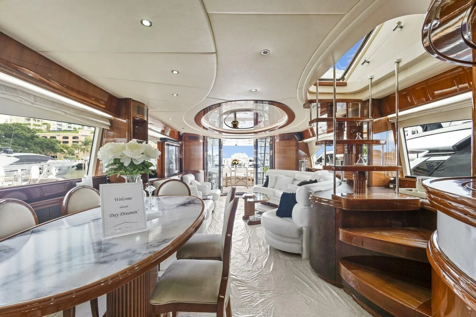 inside of a train aboard EL FARAON Yacht for Sale