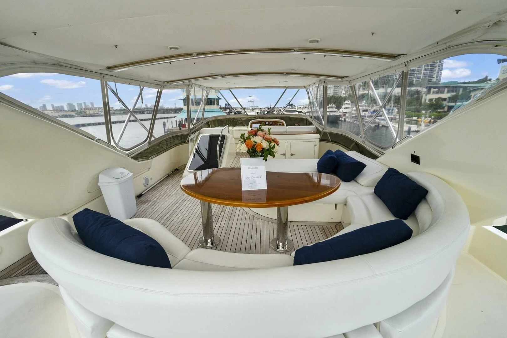 inside of a tent aboard EL FARAON Yacht for Sale