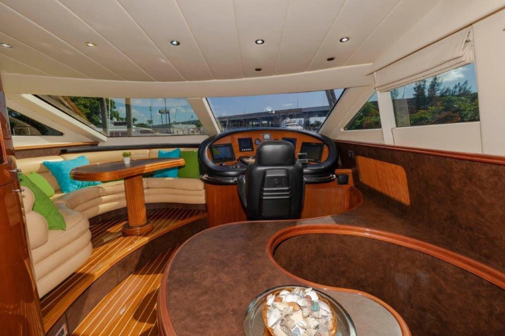 inside of a room with a table and chairs aboard EL FARAON Yacht for Sale