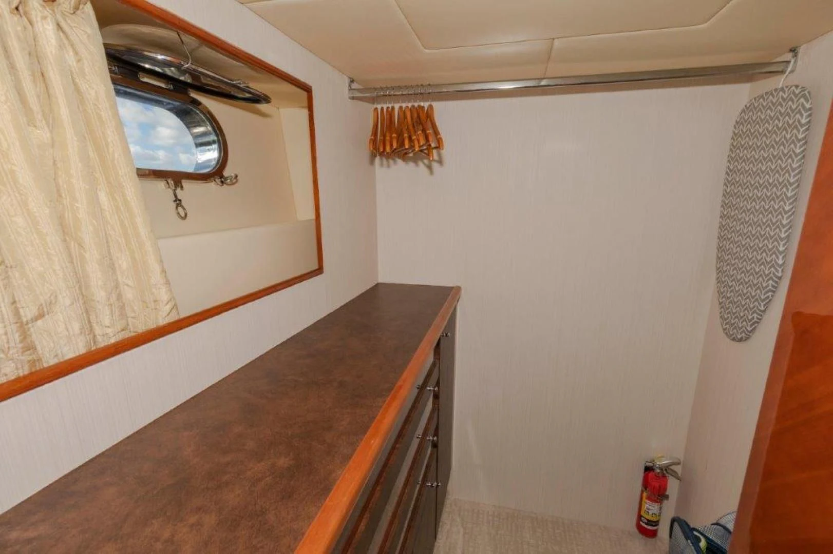 a room with a counter and a mirror aboard EL FARAON Yacht for Sale