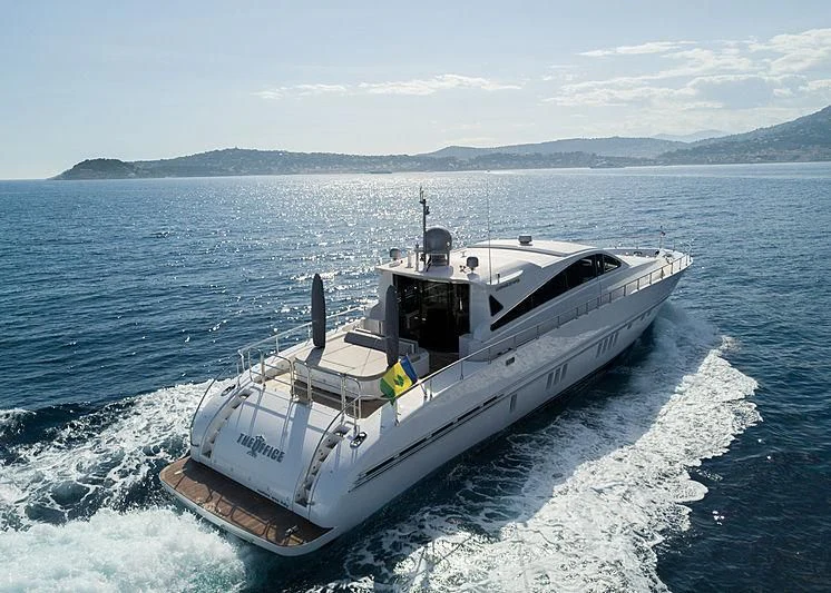 a boat on the water aboard THE OFFICE Yacht for Sale