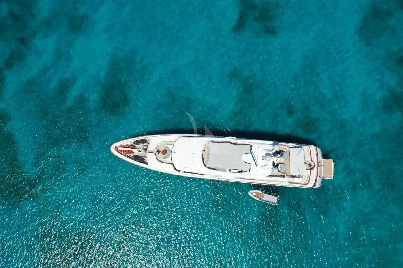 a white object on a surface aboard LADY B Yacht for Charter