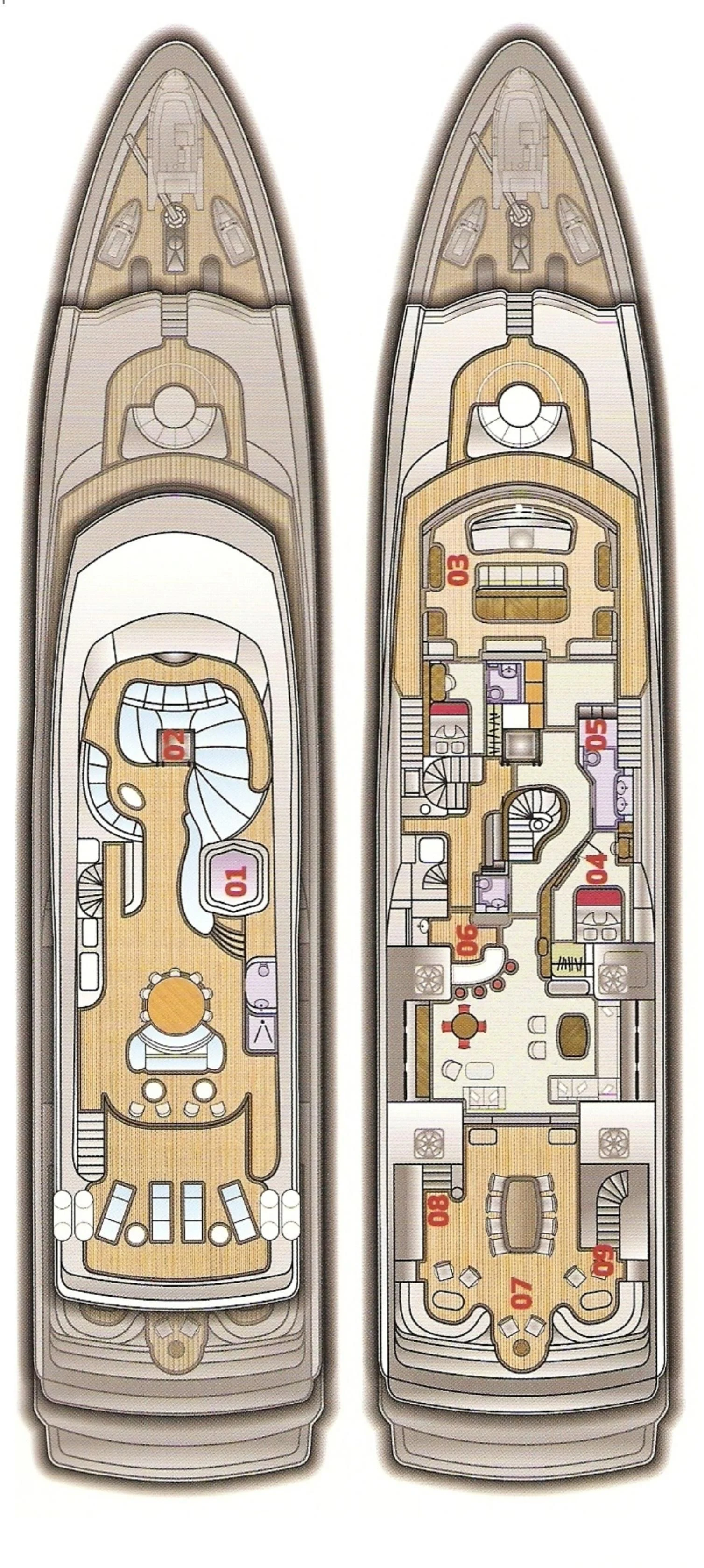 a couple of skateboards aboard LADY B Yacht for Charter