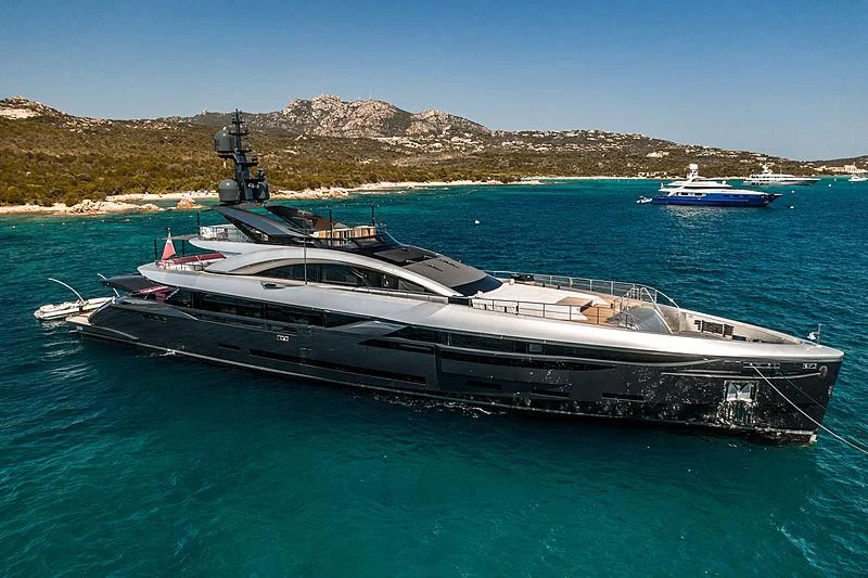 a boat in the water aboard FLYING DAGGER III Yacht for Sale