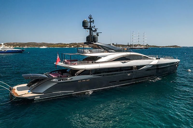 a boat on the water aboard FLYING DAGGER III Yacht for Sale