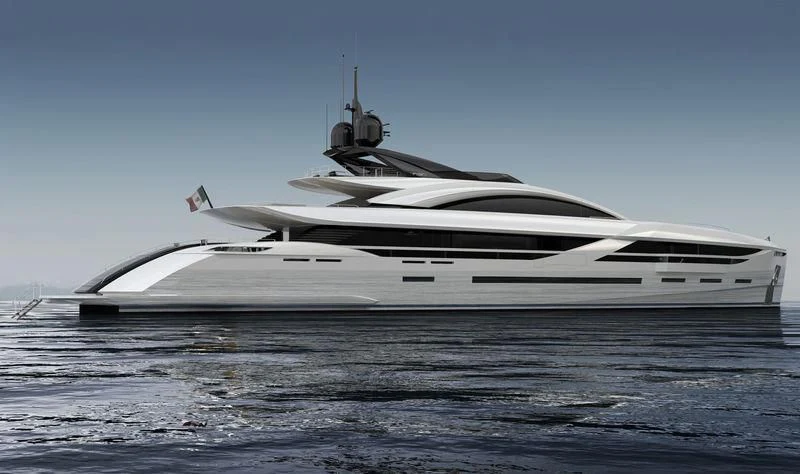 a white airplane on the ground aboard FLYING DAGGER III Yacht for Sale