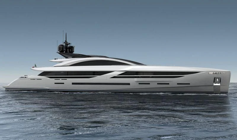 a white yacht on the water aboard FLYING DAGGER III Yacht for Sale