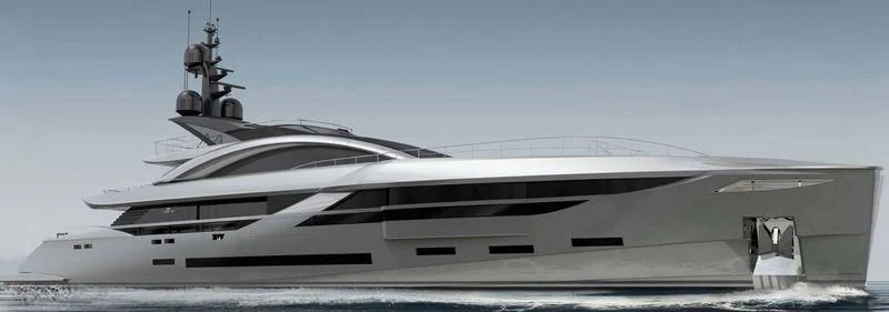 a white yacht on the water aboard FLYING DAGGER III Yacht for Sale