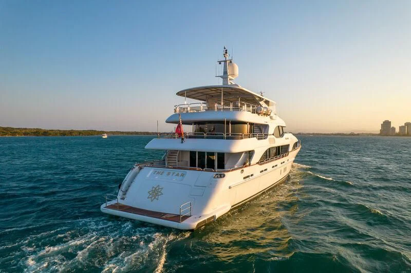 a boat in the water aboard THE STAR Yacht for Sale