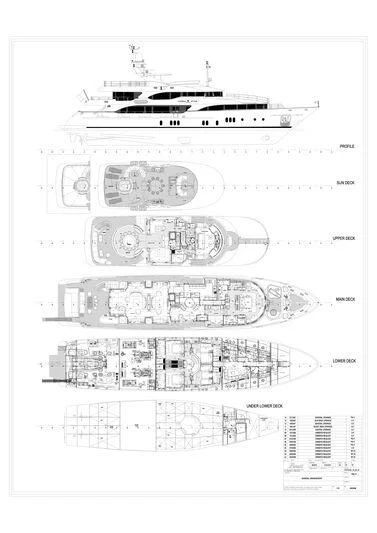 diagram aboard THE STAR Yacht for Sale