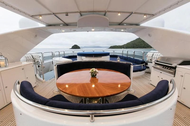 a large room with a pool table aboard THE STAR Yacht for Sale