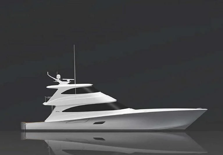a white airplane in the sky aboard CATCH 23 Yacht for Sale
