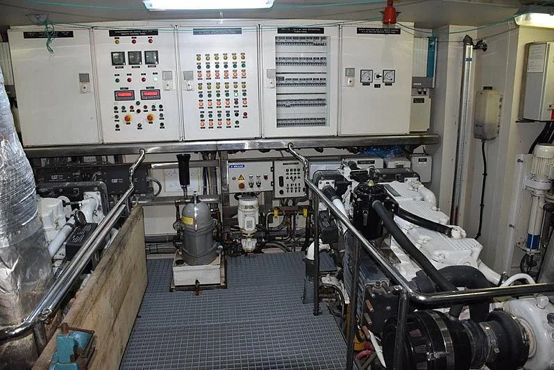 a room with machinery aboard KUYIS Yacht for Sale