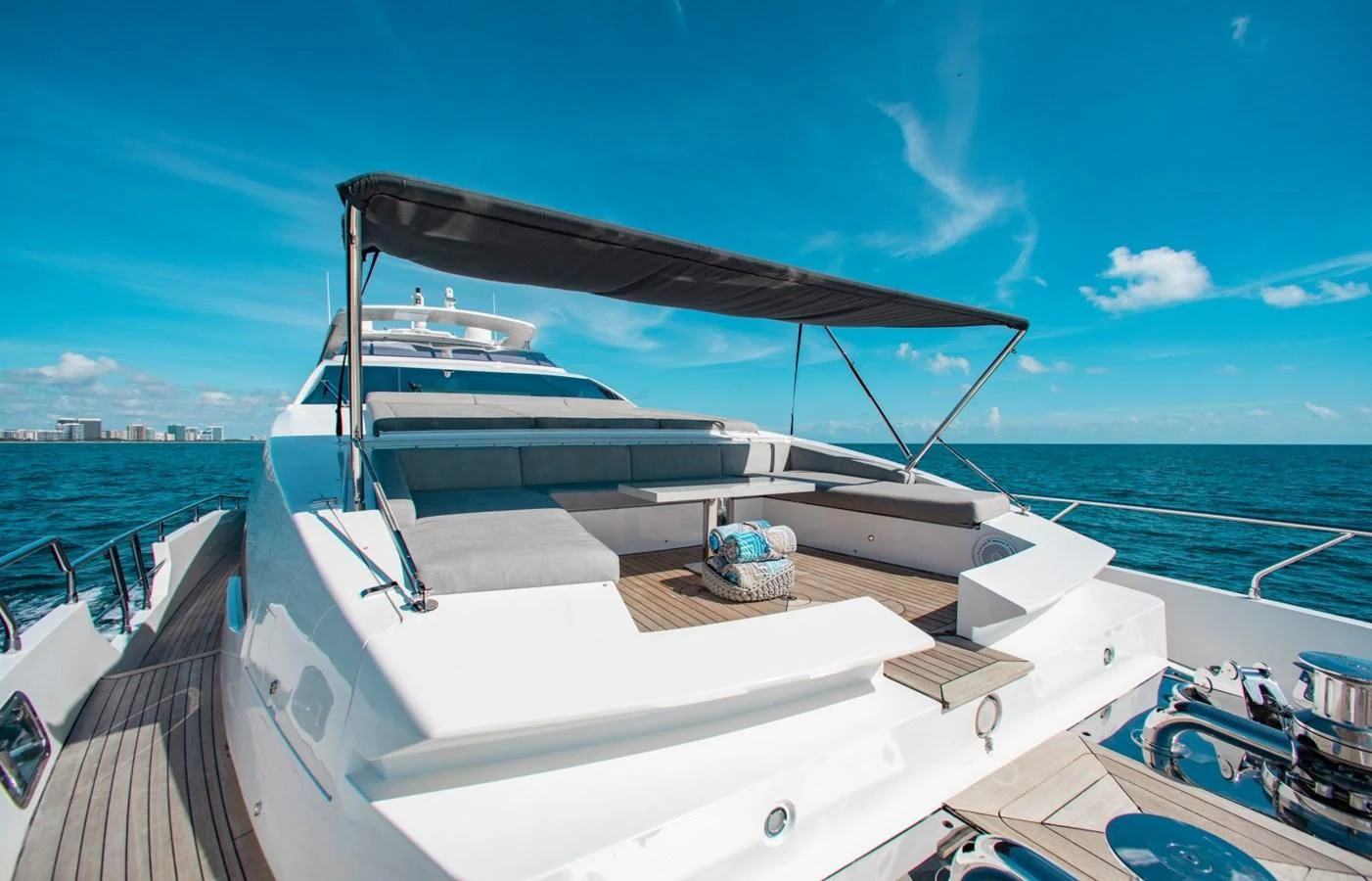 a boat on the water aboard INDIGO Yacht for Sale