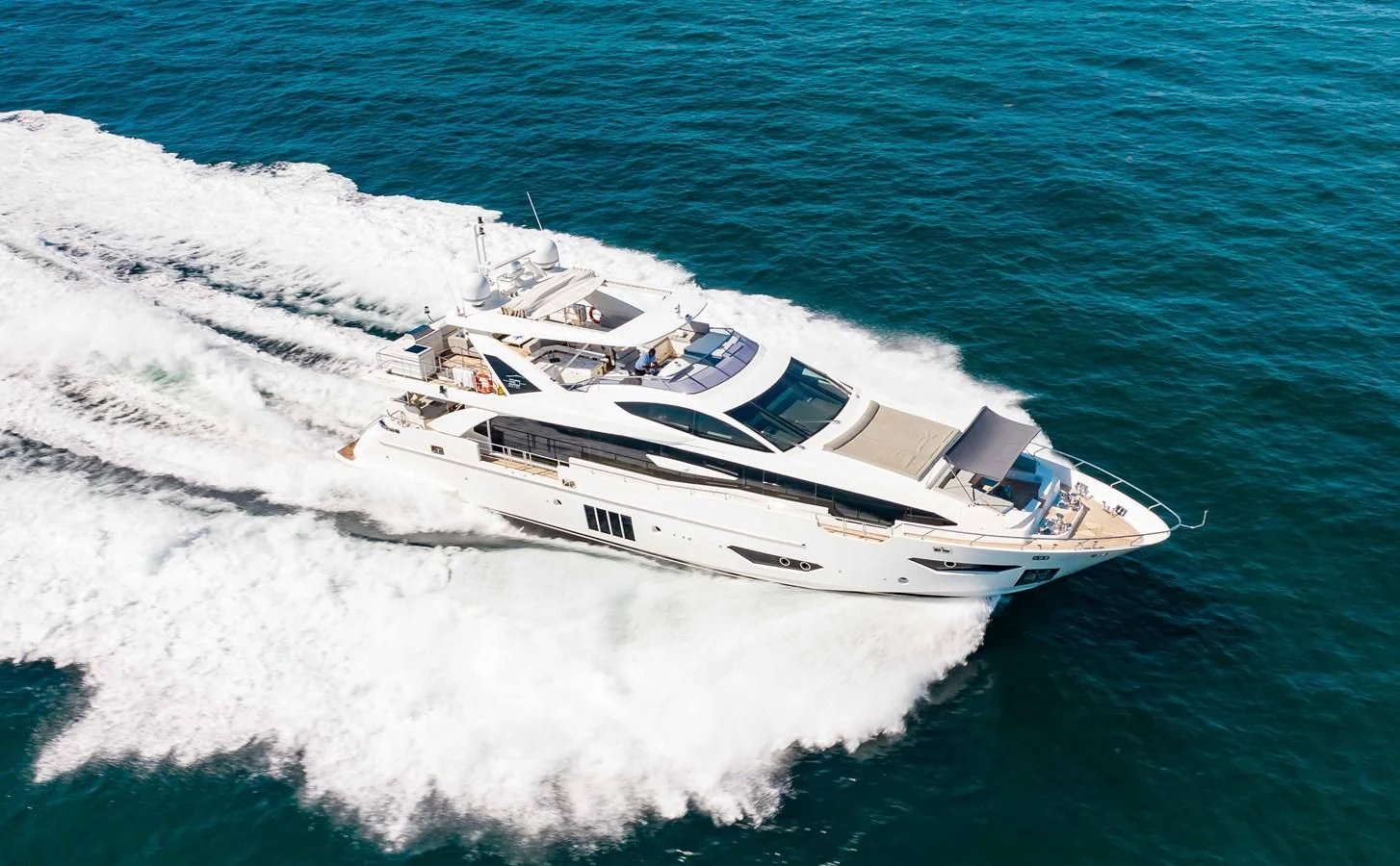 a boat on the water aboard INDIGO Yacht for Sale