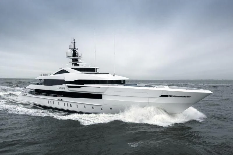 a boat on the water aboard LUSINE Yacht for Sale