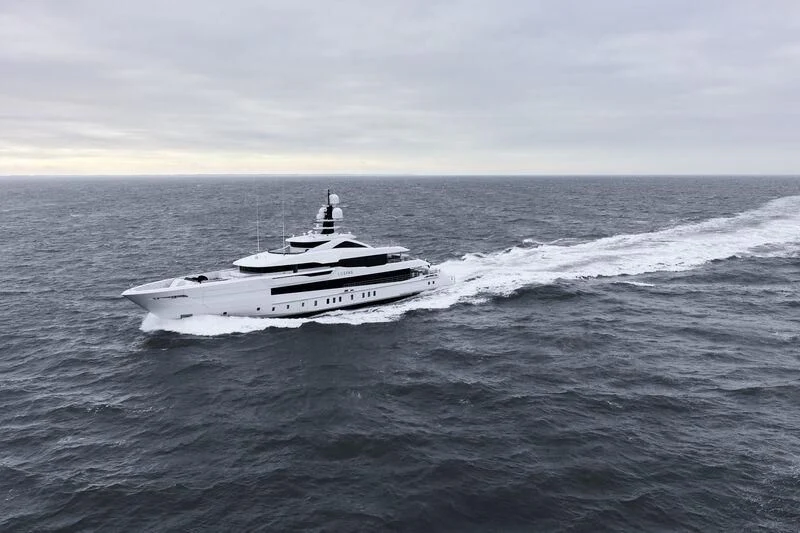 a boat on the water aboard LUSINE Yacht for Sale