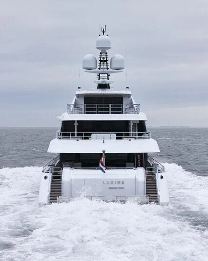 a ship in the water aboard LUSINE Yacht for Sale