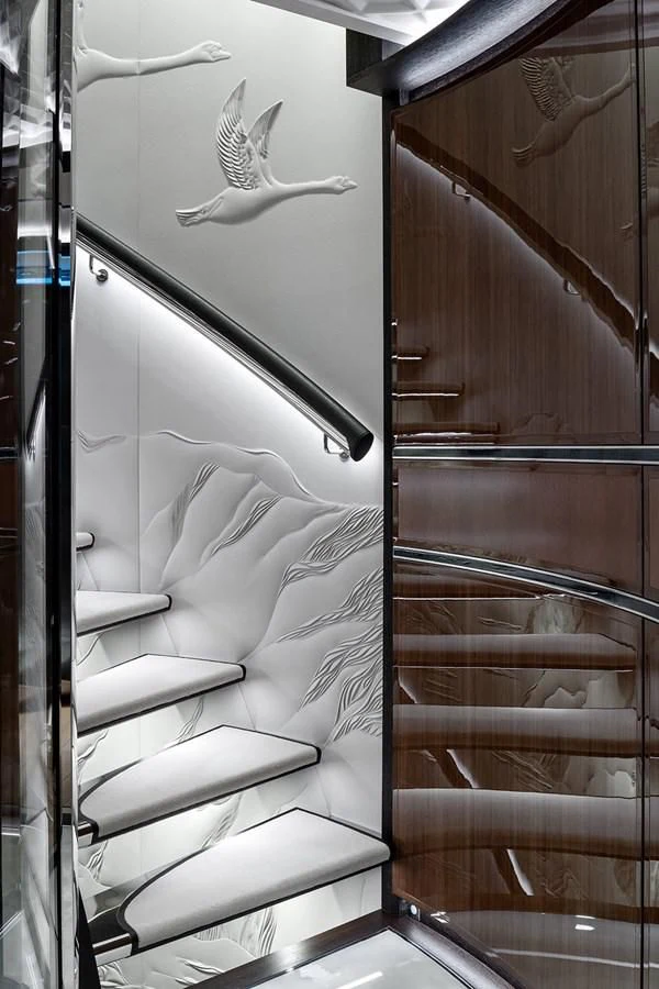 a white chair with a white chair aboard LUSINE Yacht for Sale