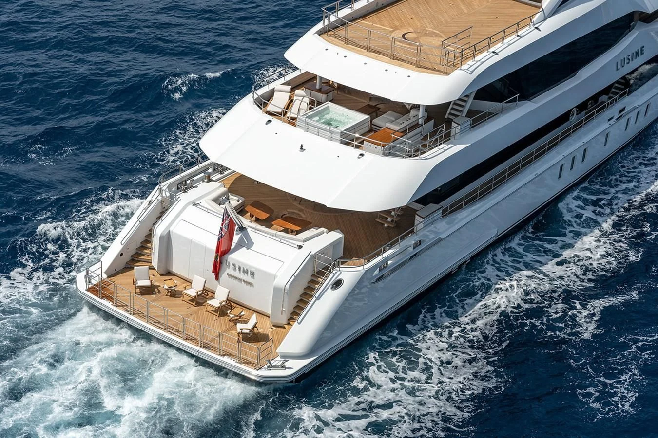 a boat on the water aboard LUSINE Yacht for Sale