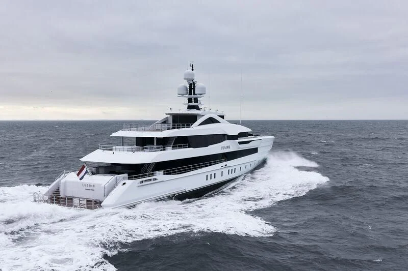 a boat on the water aboard LUSINE Yacht for Sale