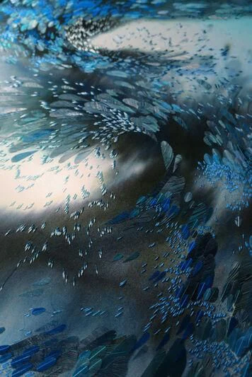 a close-up of water splashing aboard LUSINE Yacht for Sale