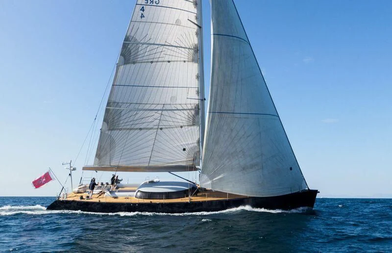 a sailboat on the water aboard MELITI Yacht for Sale