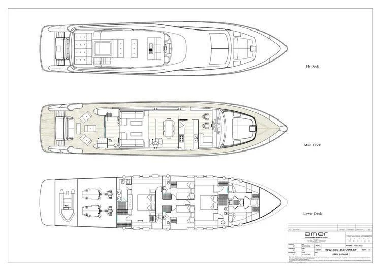 diagram aboard MONKEY BUSINESS Yacht for Sale