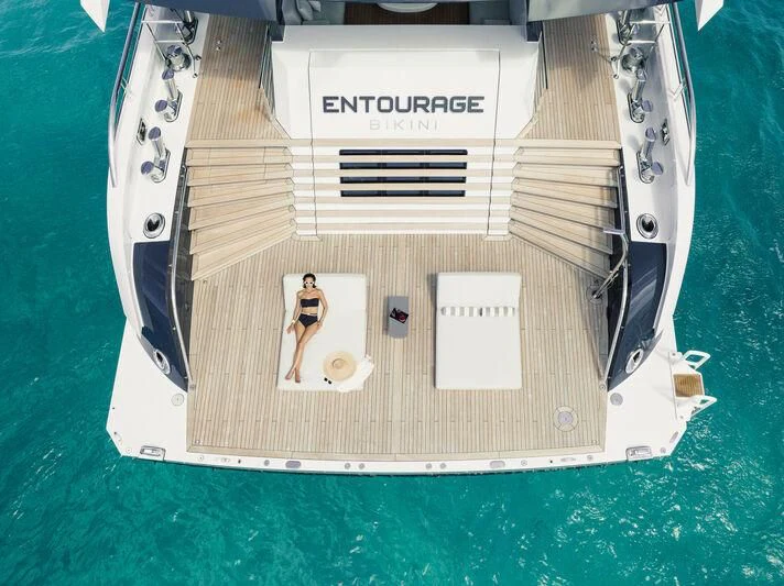 a model of a space ship aboard ENTOURAGE Yacht for Sale