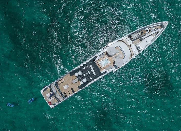 a satellite in the water aboard ENTOURAGE Yacht for Sale
