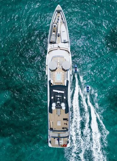 a boat in the water aboard ENTOURAGE Yacht for Sale