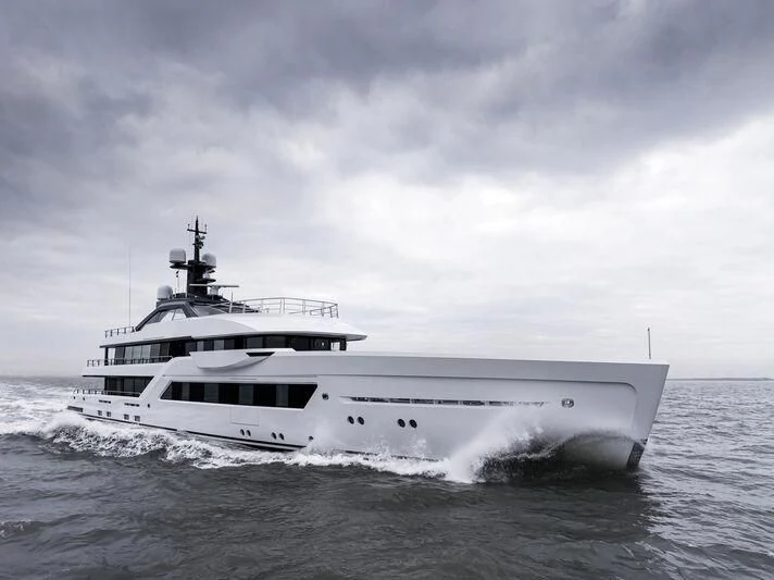 a boat on the water aboard ENTOURAGE Yacht for Sale