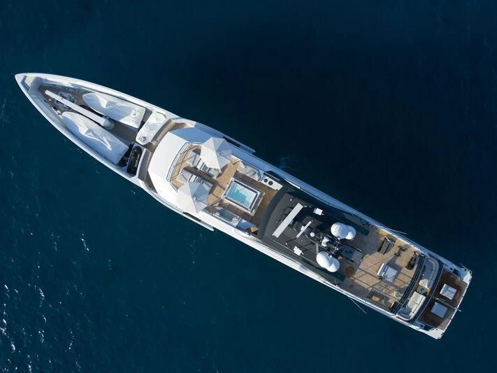 a satellite in space aboard ENTOURAGE Yacht for Sale