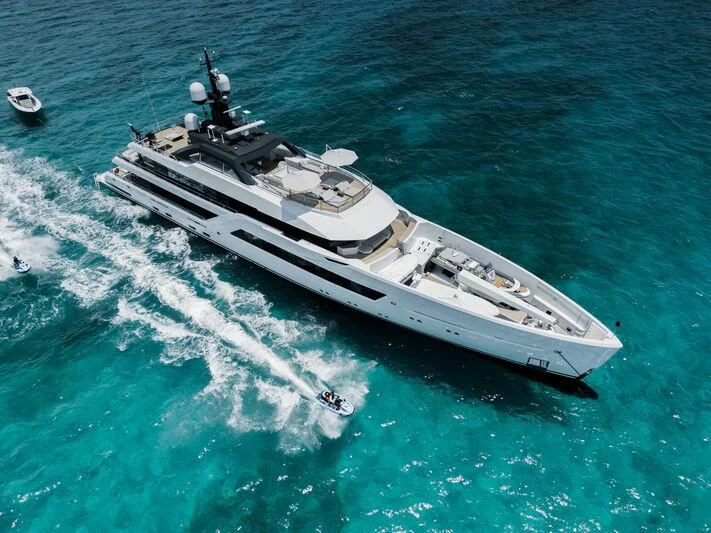 a boat on the water aboard ENTOURAGE Yacht for Sale