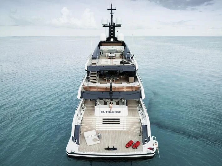 a ship in the water aboard ENTOURAGE Yacht for Sale