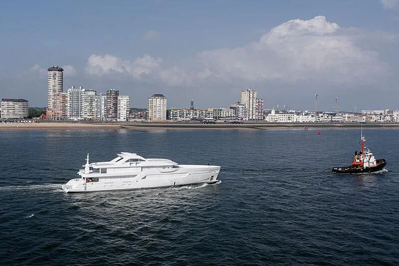 a boat on the water aboard ENTOURAGE Yacht for Sale