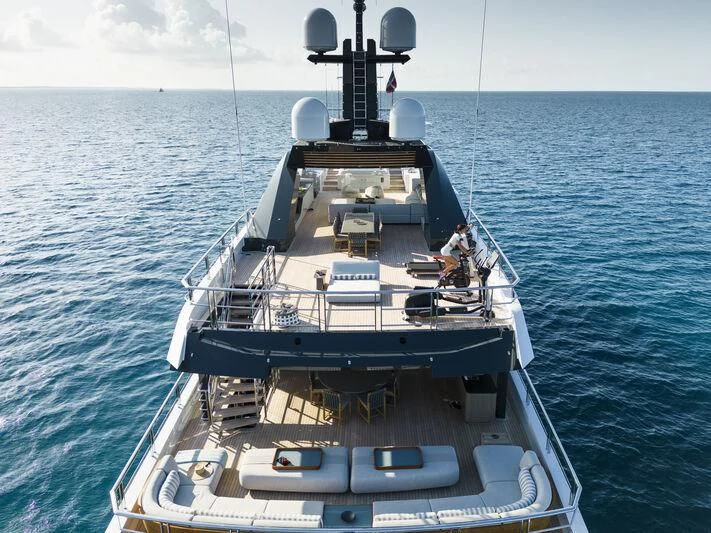 a boat in the water aboard ENTOURAGE Yacht for Sale