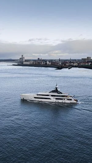 a boat on the water aboard ENTOURAGE Yacht for Sale