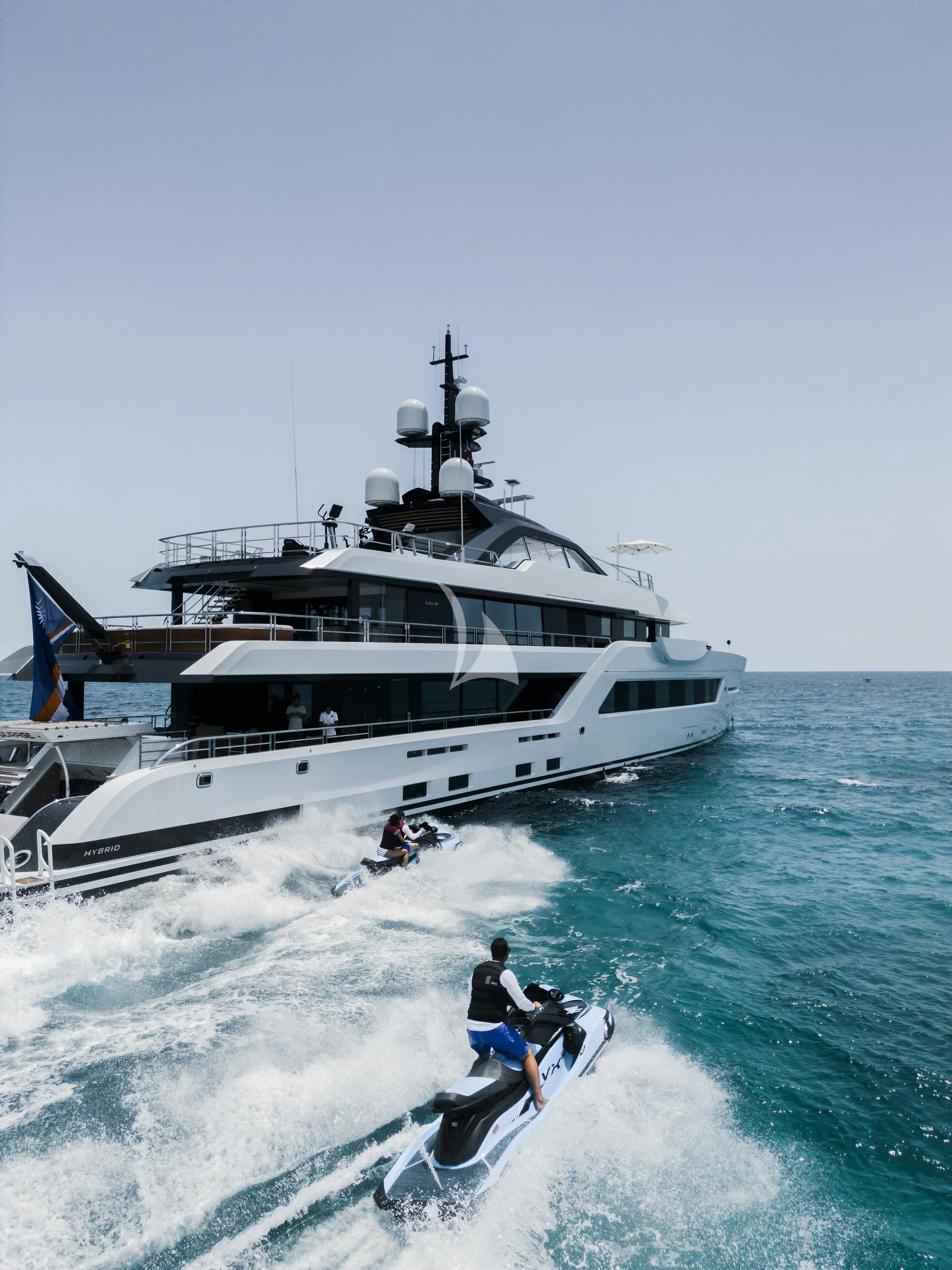 a boat on the water aboard ENTOURAGE Yacht for Sale