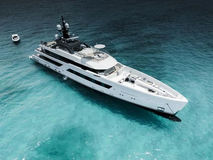 a boat on the water aboard ENTOURAGE Yacht for Sale
