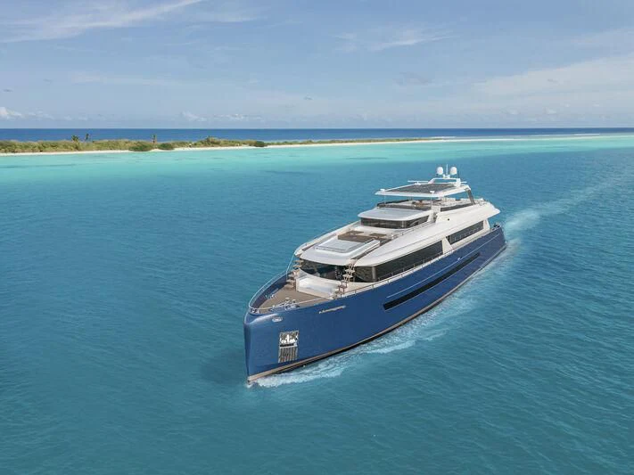a boat on the water aboard DESTINATION ONE Yacht for Sale