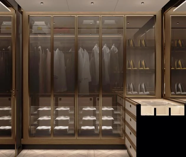 a glass display case aboard DESTINATION ONE Yacht for Sale
