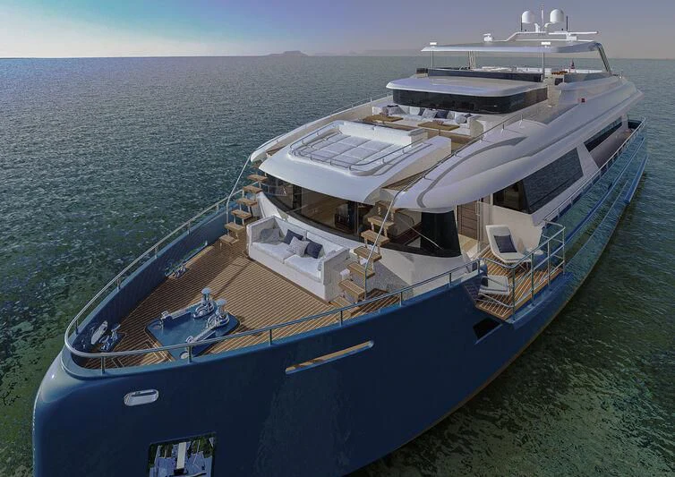 a boat on the water aboard DESTINATION ONE Yacht for Sale