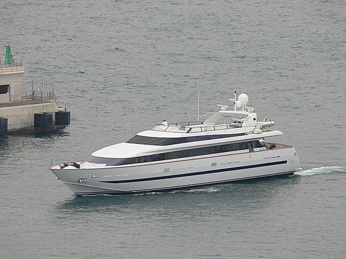 a white and black boat aboard ALTAMAREA I Yacht for Sale