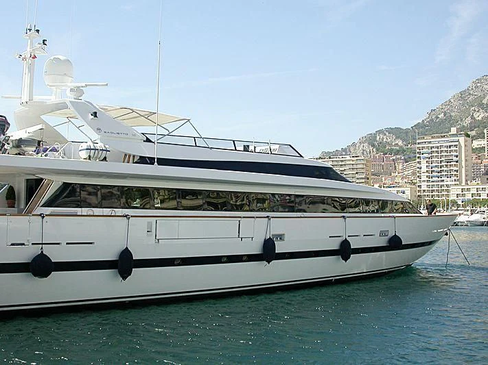 a large white yacht aboard ALTAMAREA I Yacht for Sale