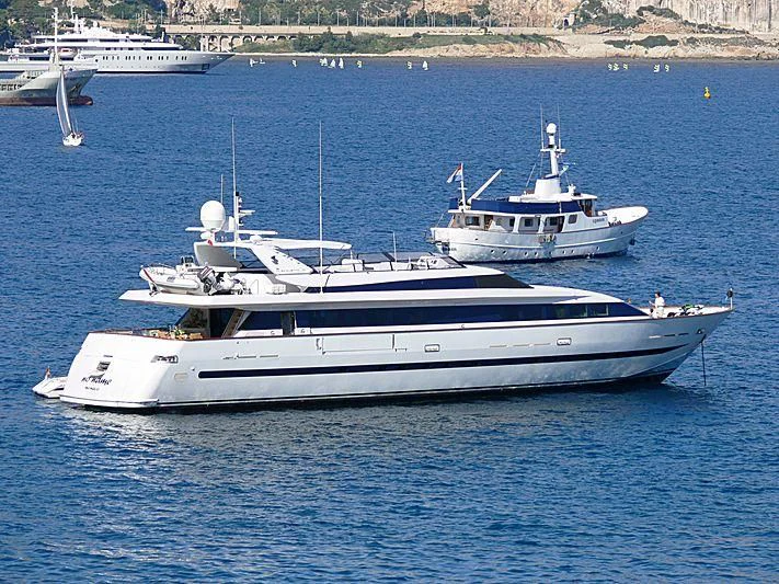 a large white boat in the water aboard ALTAMAREA I Yacht for Sale